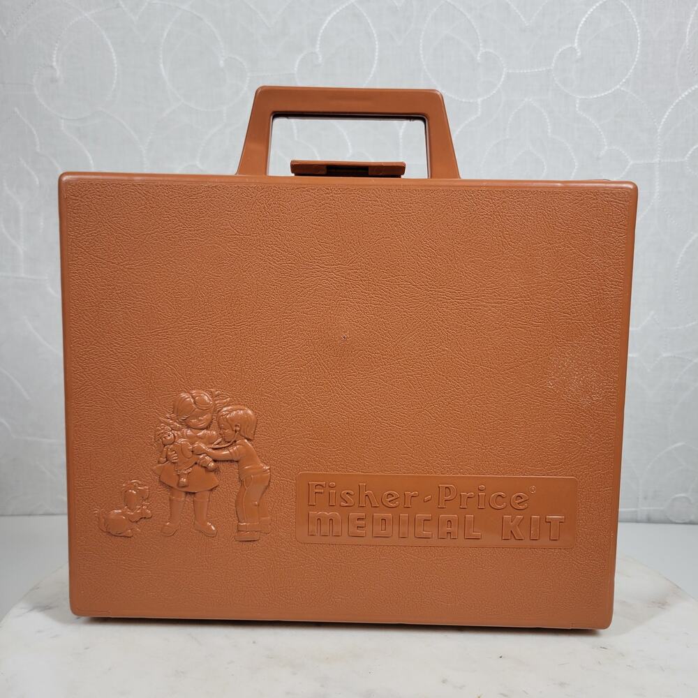 Vtg Fisher Price Medical Kit 1970s Dr Nurse Kit Case Kids Pretend Play Toy - Picture 12 of 15